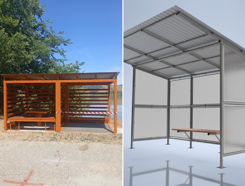 Depiction - Urban mobiliar and fences
