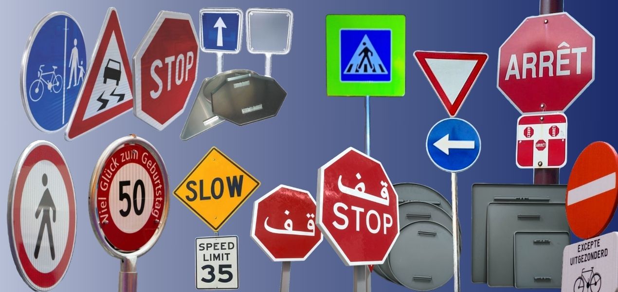Depiction - Various traffic signs
